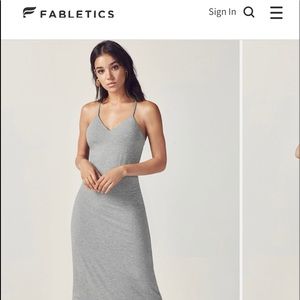 Fabletics heather grey summer dress. New with tags, never worn.